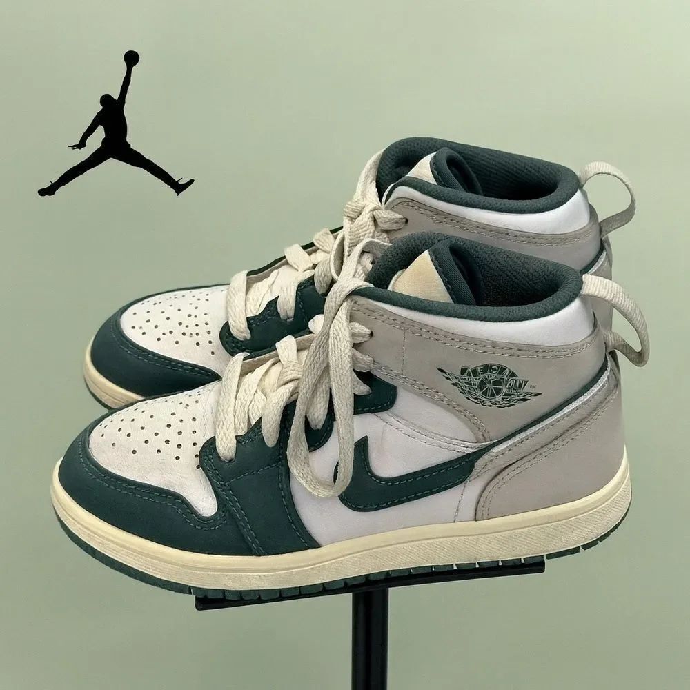 Jordan 1 Mid Oxidized Green (PS) FQ8087-103 Kids Sneakers 13C